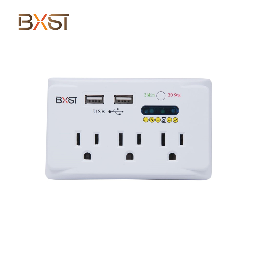 BX-V071-USB  120V US Socket with USB Voltage Protector