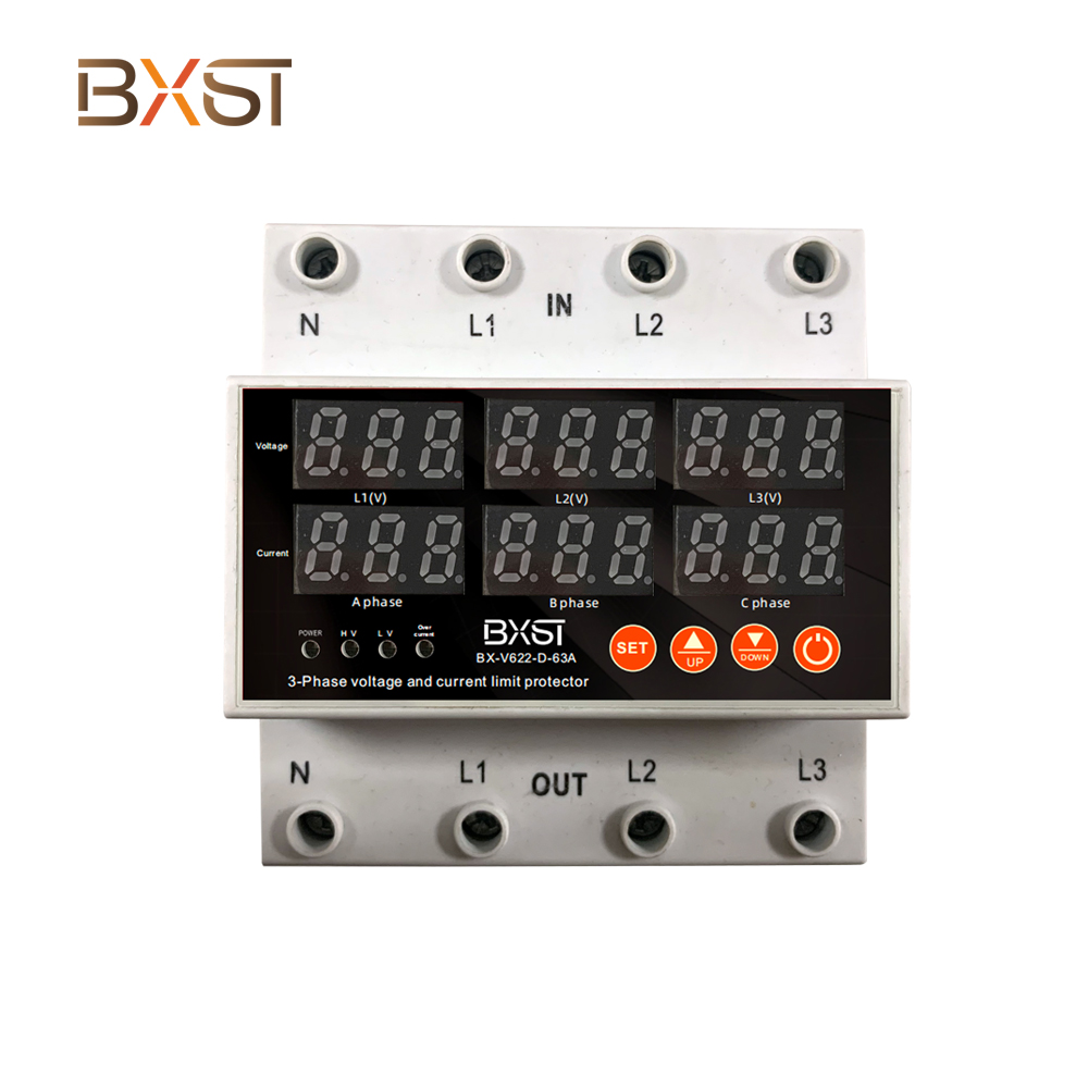 BX-V622-D-63A Professional Manufacture Voltage Protection 3 Phase Voltage Protector