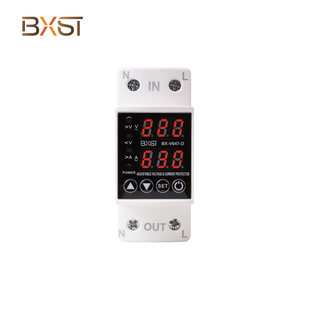 BX-V647-D Din Rail Adjustable Voltage & Current Protector Protector De Voltaje Over And Under Voltage Protection