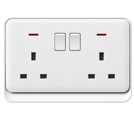 Versatile Indoor Wall Switch Socket Set, UK Standard Wall Outlet for Home Hotel Engineering